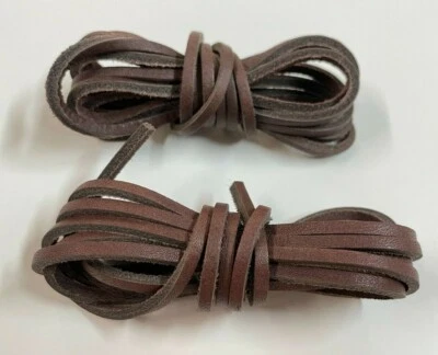 ONE PAIR DARK BROWN - 72" Rawhide Leather Shoelaces Strings Shoe Boot Laces