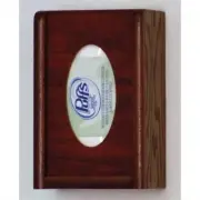Pemberly Row 1 Pocket Glove and Tissue Box Holder in Mahogany