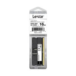 【Lexar 雷克沙】NB-DDR5 5600/16GB 筆記型記憶體