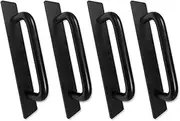 Push Pull Helper, 4 PCS Sticky Cabinet Handle for Window, Sliding Door, Closet (Black, 14.8cm/5.82in)