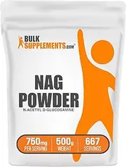 BulkSupplements.com N-Acetyl D-Glucosamine Powder - NAG Powder - Glucosamine Supplements, Joint Support Supplements - 750mg of Glucosamine Powder per Serving, Gluten Free (500 Grams - 1.1 lbs)