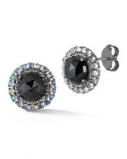 Banji Jewelry Silver 0.50 ct. tw. Diamond & Gemstone Statement Studs