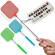 3 Pack Extendable Fly Swatters Telescopic