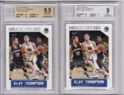 LOT OF 2 KLAY THOMPSON RARE 2015-16 HOOPS #4/7 and #6/7 BGS 9.5 CYBER MONDAY 1/1