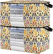 sanluoli 90L 2 Pack Underbed Shoe Storage with Reinforced Handles, clear window Closet Containers For Organizing