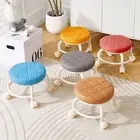 Foam Padded Stool Artificial Leather Low Comfortable Rolling with Swivel Wheels