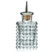 Cocktail Bitters Bottle - Vintage Square Glass Design with Cork and Stainless