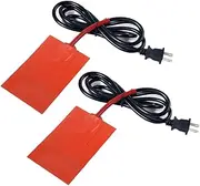 Rsept Engine Heater,Car Engine Oil Heater Pad,5.6 Ft Silicone Heater Pad with Heat Protector 120W Cord Length,Engine Heater Oil Pan Heater Pad Replacement Magnetic Block Heater (2 Pack)