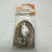 HDX 8-Pack Mini Bungee 10” inch Rubber Bungee Strap Tie Down Color Cords 8 Pack