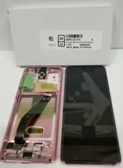 SAMSUNG Galaxy S20 Pink Purple LCD Touch Screen Digitizer Frame G980 OEM NEW S20