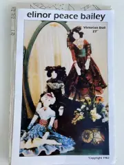 Elinor Peace Bailey Victorian 27" Cloth Doll Pattern Instructions Vtg 1982
