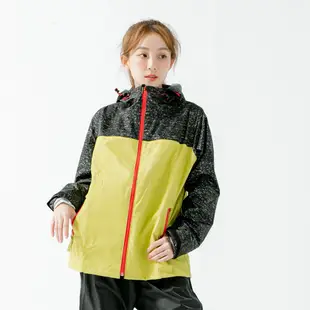 BrightDay 邁邁不積水前項導流兩件式風雨衣 芥末黃 雨衣 防水拉鍊 雙層式袖口《比帽王》