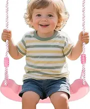 Gwtdtoad Toddler Swing Seat, Swing with Adjustable Rope, Heavy Duty Rust Proof Anti Slip Hangable Seat for Kids and Adults Backyard Patio Garden Yard