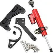 ZUXIM for Zero, 10X Electric Scooter Steering Stabilizer Damper Mounting Bracket Kit Electric Scooters Damper Kit(Red Damper)