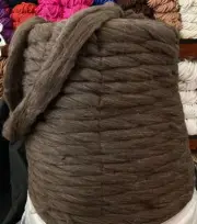 10 lbs Brown Merino WOOL ROVING BULK Natural Undyed Felting Spinning Chunky Yarn