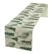 Green Forest Tree Table Runner Watercolor Fantasy Magical 13x72inch Forest-2