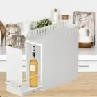 Pull Out Spice Rack Organizer Laundry Room Jars Bathroom Countertop Storage