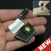 MINI Tiny Real Knife Miniatures Kitchen Keychain Gift NOT A Toy w/ sheath Pocket