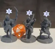 Drow (Set of 3) Unpainted Miniatures RPG Dungeons And Dragons EC3D