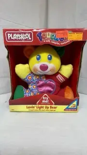 1997 Playskool Touch ems Lovin Light Up Teddy Bear New Old Stock