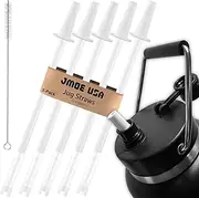 Jmoe USA Straw Adapter Kit for RTIC Jugs | 5-Pack of Reusable BPA Free Straws | Includes Cleaning Brush | Food-Grade Plastic | Compatible With Jug Lid | Easy to Clean (One Gallon)