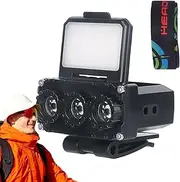 Head Lights for Forehead - Headlights for Head,Powerful Headlight with Motion Sensor, Waterproof 5 Modes Adjustable Hat Clip Light for Hiking Fishing Hunting Running Backpacking