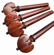12pcs Rosewood Cello Pegs,4/4 Full Size,Cello String Keys Pins