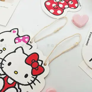 多功能潔顏棉 附掛繩-凱蒂貓 HELLO KITTY 三麗鷗 Sanrio 正版授權