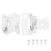 60 Pcs Cabinet Hinges, 1/2" Overlay Partial Wrap Cabinet Hinges, White