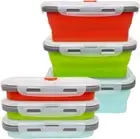 Set of 3 Collapsible Food Storage Containers Collapsible Silicone Bowls