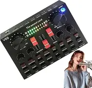 Audio Mixer For Streaming, DJ Sound Controller, Sound Board Console, Compact Voice Changer Board, Portable Audio Mixer, DJ Studio Soundboard, Voice Effects Mixer, Streaming Mixer Board, Stereo DJ Mixe