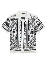 Dolce & Gabbana Printed Silk-satin Shirt - White And Black - 38 (IT48 / M) 38 (IT48 / M)