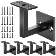 5 Pack Stainless Steel 304 Handrail Bracket, Matte Black Stair Railing Bracke...