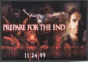 Modern Film Poster Postcard: END OF DAYS (Arnold Schwarzenegger). Free UK p&p