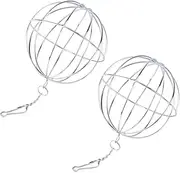 DECOMELODY 2Pcs Rabbit Ball Stainless Steel Multifunctional for Hamsters Guinea Pigs Rabbits Reusable Feeding Ball for Pasture for Play Foraging Activities