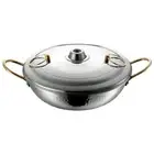 Stainless Steel Hot Pot 26cm DR-4222 Shabu-Shabu Nabe Japan F/S w/Tracking