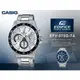 CASIO 手錶專賣店 國隆 EDIFICE EFV-570D-7A 三眼計時賽車男錶 不鏽鋼錶帶 白色錶面 防水100