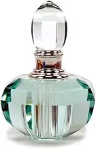 KECHU Delicate Green Empty Crystal Perfume Bottle Refillable Glass 3ml Transparent Green Decor