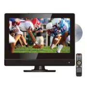 13.3" Portable Rechargeable HD LED TV with Antenna HDMI DVD VGA RCA USB HDTV