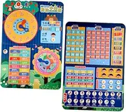 HONMEET 1 Set Educational Calendar Weather Chart for My First Calendar Learning Clock with Fun Design for Preschool and Home Learning Activities