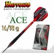 Harrows ACE Rubber Grip Soft Darts, 16g/18g