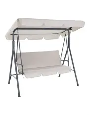[Gardeon] Outdoor 3 Seater Swing Chair Hammock Beige