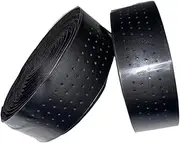 Dickly 2 Pieces Road Bike Handlebar Tapes Breathable Antislip Sweat Absorbent PU and EVA Handle Wrap for Riding Fixed Gear Bicycle, Black
