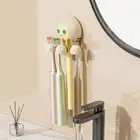 2Pcs Wall Mounted Suction Cup Toothbrush Holder Bathroom