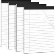 DANRONG Legal Pads 5 x 8, Note Pads College Ruled, Small Notepads White, Micro Perforated Notepad,Double-Side Lined Paper Pads 4 Pack, 40 Sheets Per Writing Pad for Work School College Office Business