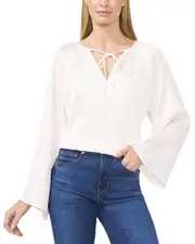 CeCe Raglan V Neck Top