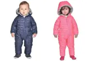 Snozu infant fleece lined quilted snowsuit