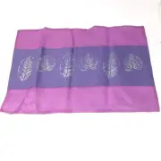 WORLD MARKET NWT Purple Pink Silver Leaf Stamped Silk Cotton Placemats SET OF 4