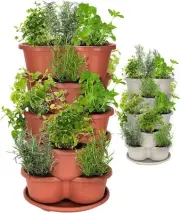 Vertical Garden Planter for Vegetables and Herbs - Stackable 5 Tier Planter