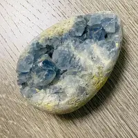 在飛比找Yahoo!奇摩拍賣優惠-C1231天然天青石 藍晶洞原石 藍水晶簇晶塊 晶體標本 原